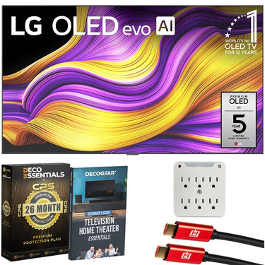 LG 55" G5 OLED evo 4K UHD TV with One Wall Design (2025) + Extended Protection Plan