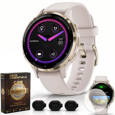 Garmin Venu 3S GPS Smartwatch Gold with Ivory Case 41mm + 2 Year Warranty Bundle