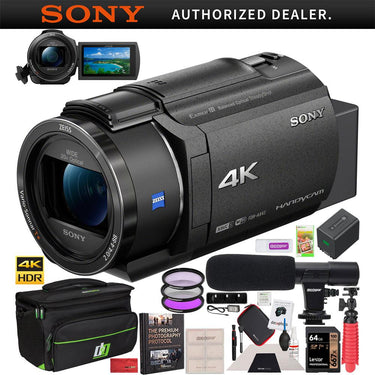 Sony FDR-AX43 4K UHD Handycam Camcorder Kit AX43 Video Recording Camera Pro Bundle