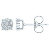 0.50 Carat Oval Shaped Diamond Stud Earrings in 14K Gold