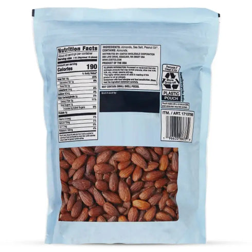 Premium Roasted Almonds with Sea Salt, 2.5lb Bag