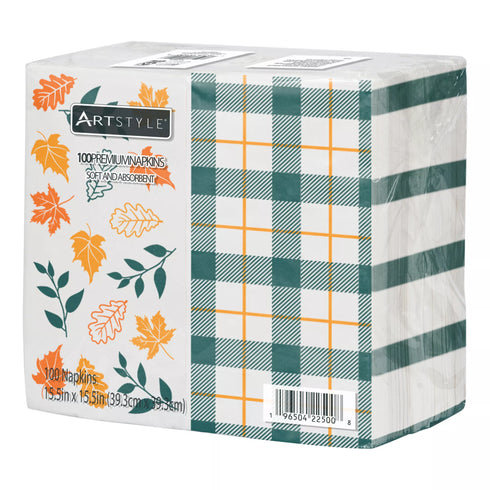 Artstyle Autumn Premium Dinner Napkins, 100 ct