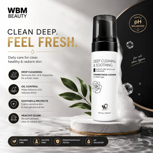 WBM BEAUTY Foaming Facial Cleanser | 4.2 Fluid Ounce