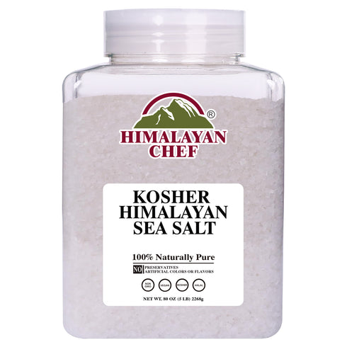 Himalayan Chef Kosher Sea Salt - 5 lbs Plastic Jar