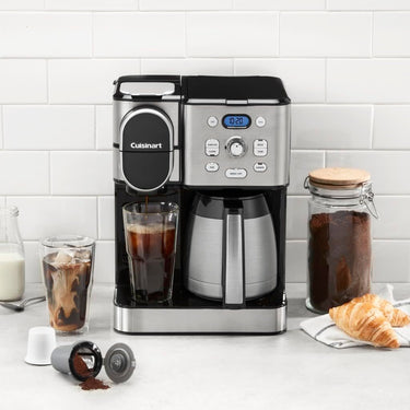 Cuisinart Coffee Center 10-Cup Thermal Coffeemaker and Single-Serve Brewer, Steel/Black