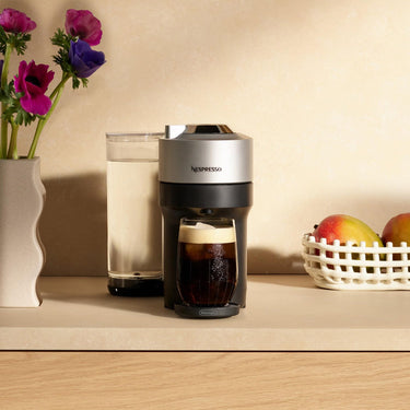 Nespresso Vertuo Pop+ Deluxe Espresso Machine (Titan): 5 Cup Sizes, Compact, 30s Heat Up