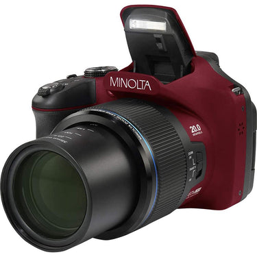 Minolta 20 MP HD Bridge Digital Camera w/67x Zoom (Open Box) + 1 Year Warranty Pack