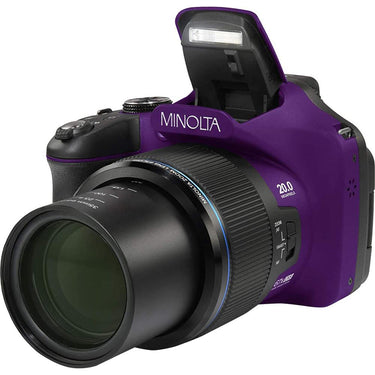 Minolta 20 MP HD Bridge Digital Camera w/67x Zoom (Open Box) + 1 Year Warranty Pack