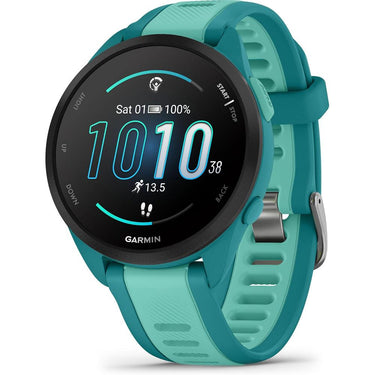 Garmin Forerunner 165 Music Smart Sport Watch, Turquoise + Aqua w/ Accessories Bundle