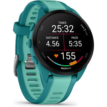 Garmin Forerunner 165 Music Smart Sport Watch, Turquoise + Aqua w/ Accessories Bundle