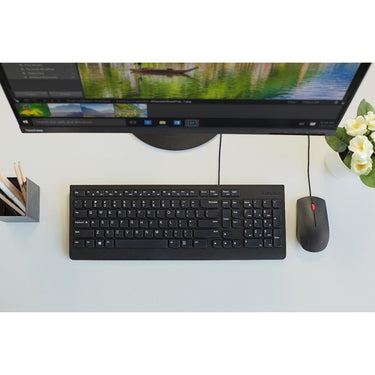 Lenovo Essential USB Mouse in Black - 4Y50R20863