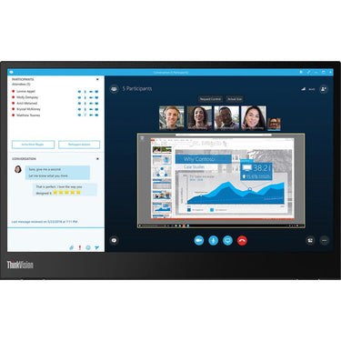 Lenovo 14" ThinkVision M14 Portable Monitor - 61DDUAR6US