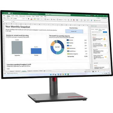 Lenovo 27" ThinkVision P27q-30 Monitor in Raven Black - 63A2GAR1US