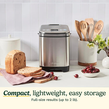 Cuisinart Bread Maker Machine, Compact and Automatic, Customizable Settings (Refurbished)