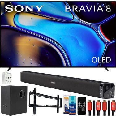 Sony BRAVIA 8 K77XR80 77" 4K HDR OLED TV (2024) with Deco Gear Home Theater Bundle