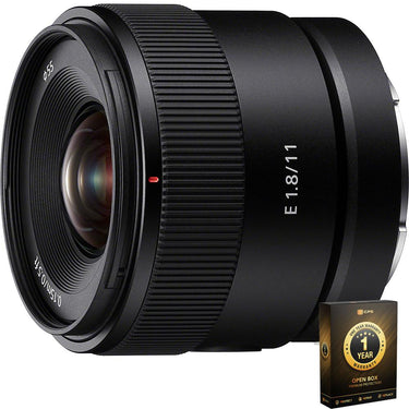 Sony E 11mm F1.8 Ultra-Wide-Angle Prime /APS-C Cameras OPEN BOX +1 Year Warranty Pack
