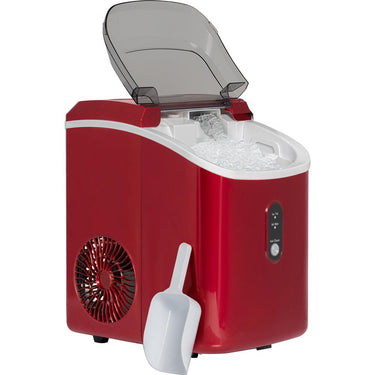 Deco Chef 33LB Nugget Ice Maker, Self-Cleaning, Red Stainless (Open Box) + 1 Year Warranty