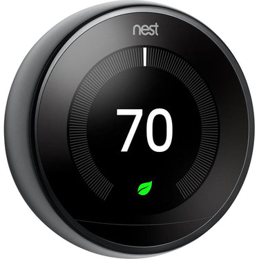 Google Nest Nest Learning 3rd Gen Smart Thermostat, Mirror Black (Open Box) +1 Year Warranty
