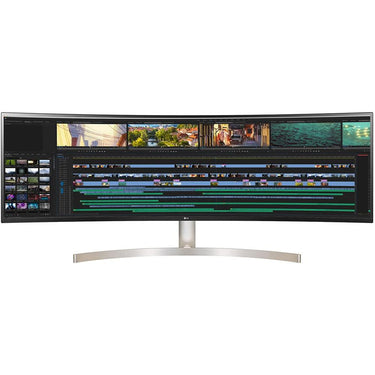 LG 49" 32:9 UltraWide Dual QHD IPS Curved HDR 10 LED Monitor w/ 3Yr Warranty Bundle
