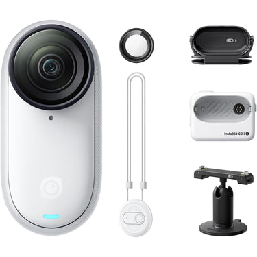 Insta360 GO 3S (128GB White) Waterproof 4K Action Camera Bundle +2 Year Warranty