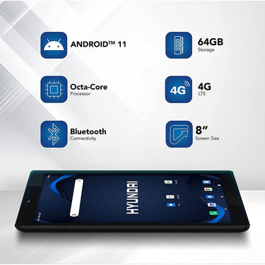 Hyundai HYtab Pro 8LA1 8 LTE Tablet; FHD IPS; 4GB/64GB (HT8LA1RBKNA01) - Open Box