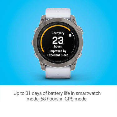 Garmin Epix Pro (Gen 2), 51mm, Sapphire, Titanium with Whitestone Band