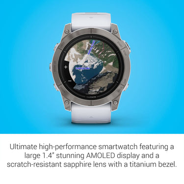 Garmin Epix Pro (Gen 2), 51mm, Sapphire, Titanium with Whitestone Band
