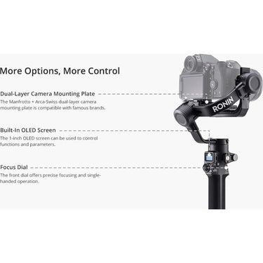 DJI RSC 2 Gimbal 3-Axis Stabilizer for DSLR Cameras, CP.RN.00000121.01, Open Box