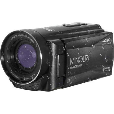 Minolta MN4K300WP 4K Ultra HD / 56 MP Waterproof Camcorder; Black - Open Box