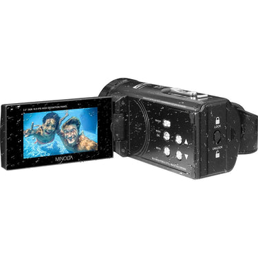Minolta MN4K300WP 4K Ultra HD / 56 MP Waterproof Camcorder; Black - Open Box