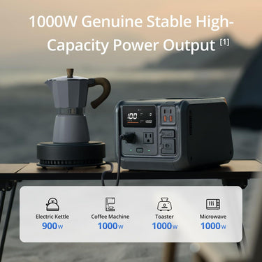DJI Power 500 Portable Power Station, 512Wh LFP Battery, 1000W Output, Fast Charging