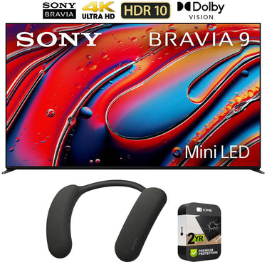 Sony BRAVIA 9 75" 4K HDR QLED Mini-LED TV 2024 with Bonus Wearable TV Speaker Bundle