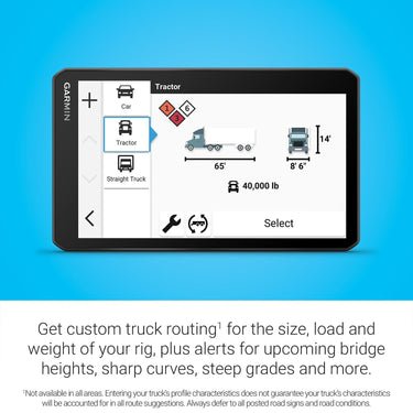 Garmin dezl OTR720 7" GPS Truck Navigator, Custom Truck Routing, Satellite Imagery