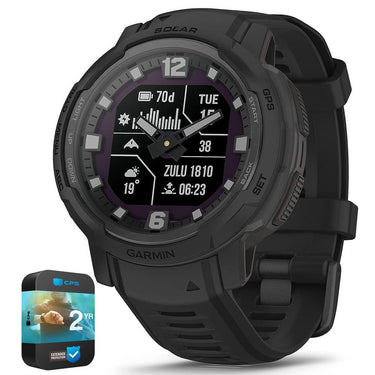 Garmin Instinct Crossover Solar Tactical Hybrid Smartwatch Black+2 Year Warranty