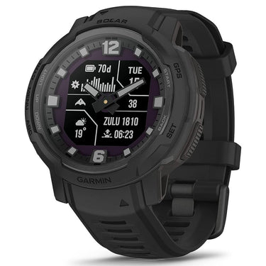 Garmin Instinct Crossover Solar Tactical Hybrid Smartwatch Black+2 Year Warranty
