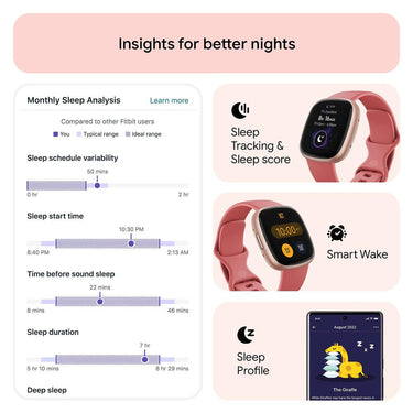 Fitbit Versa 4 Fitness Smartwatch with GPS, 24/7 Heart Rate w/ Fitness Bundle