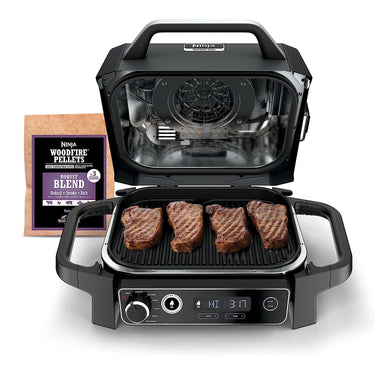Ninja Woodfire Outdoor Grill and Smoker, Grey -  Factory Refurbished (OG701)