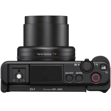 Sony ZV-1 Vlog Camera 4K Video Content Creator Black + Extended Warranty Kit Bundle