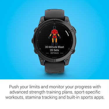 Garmin fenix E 47 mm, AMOLED,Slate Gray Steel with Black Silicone Band
