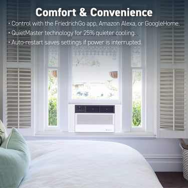 Friedrich Chill Premier Series 6,000 BTU 115V Smart Window Air Conditioner, White