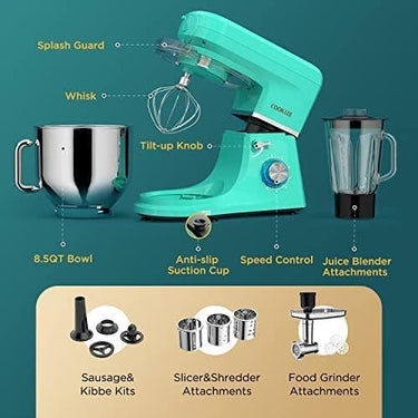 Beachcamera COOKLEE 6-IN-1 Stand Mixer, 8.5 Qt. Electric Kitchen Mixer Open Box