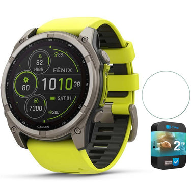 Garmin Fenix 8 47 mm Solar Sapphire Titanium+Screen Protector & 2 Year Warranty