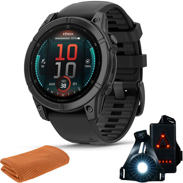 Garmin Fenix E 47 mm AMOLED Stainless Steel with Towel & Safety Light