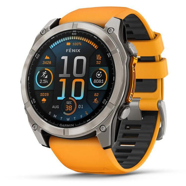 Garmin 010-02905-10 Fenix 8 51 mm, AMOLED Sapphire, Titanium + Fitness Bundle