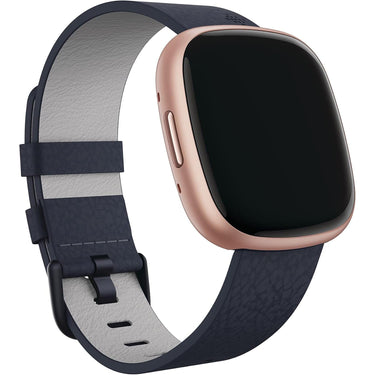 Fitbit Vegan Leather Bands for Fitbit 24mm (S), (Indigo) - Sense 1 & 2,  Versa 3 & 4