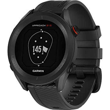 Garmin Approach S12 GPS Golf Watch, 42k+ Preloaded Courses (Black) + Essential Bundle