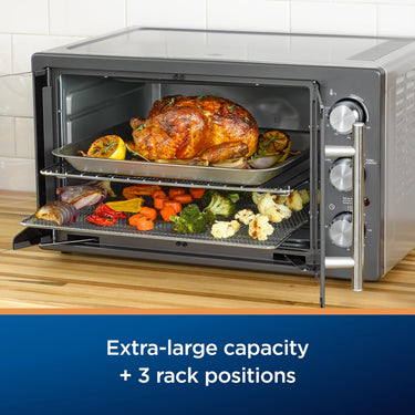 Oster Manual French Door Air Fry Oven, Stainless Steel, Extra-Large, Refurbished