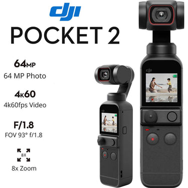 DJI Pocket 2 Handheld 3-Axis Gimbal Stabilizer 4K Camera Creator Combo Open Box