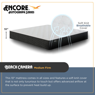 Encore 10.5" Queen BIAB Hybrid Mattress - Medium Firm, 10-Yr Warranty, Made in the USA