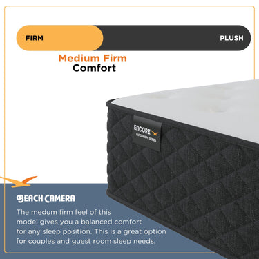 Encore 10.5" Queen BIAB Hybrid Mattress - Medium Firm, 10-Yr Warranty, Made in the USA